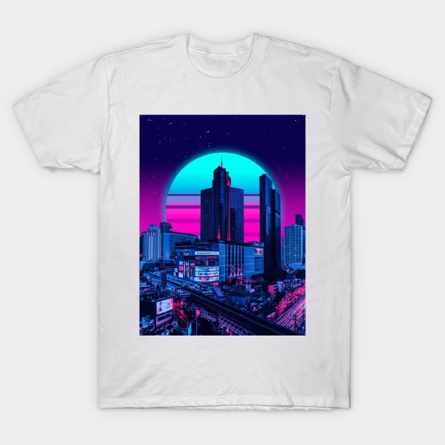 Cyber city T-Shirt by funglazie